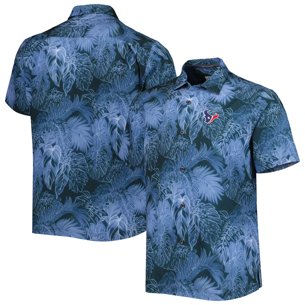 Lids Houston Texans Tommy Bahama Coast Luminescent Fronds Camp IslandZone  Button-Up Shirt - Navy