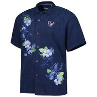 Men's Tommy Bahama Navy Houston Texans Sport Azule Oasis Camp Button-Up Shirt