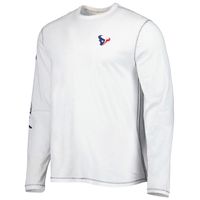 Men's Tommy Bahama White Houston Texans Laces Out Billboard Long Sleeve T-Shirt