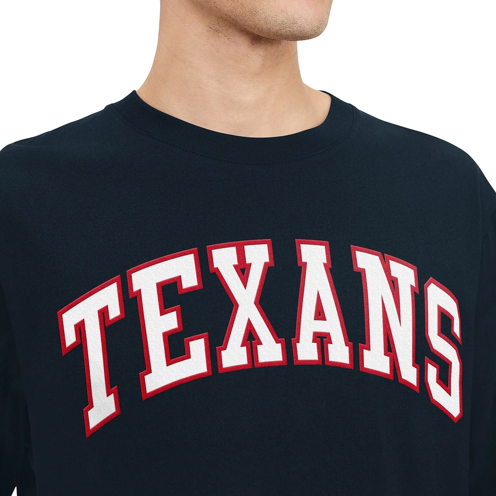 T-shirt à manches longues Tommy Hilfiger bleu marine/rouge Houston Texans Nolan pour hommes