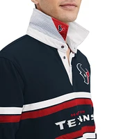 T-shirt à manches longues Tommy Hilfiger bleu marine Houston Texans Cory Varsity Rugby pour hommes