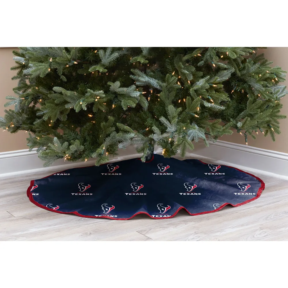 Black Las Vegas Raiders Micro Plush Christmas Tree Skirt 