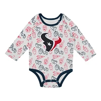 Newborn & Infant Houston Texans Little Champ Long Sleeve Bodysuit, Pants Cuffed Knit Hat 3-Piece Set