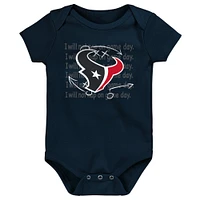 Ensemble de 3 bodys Starter pour nouveau-nés et nourrissons des Houston Texans Team