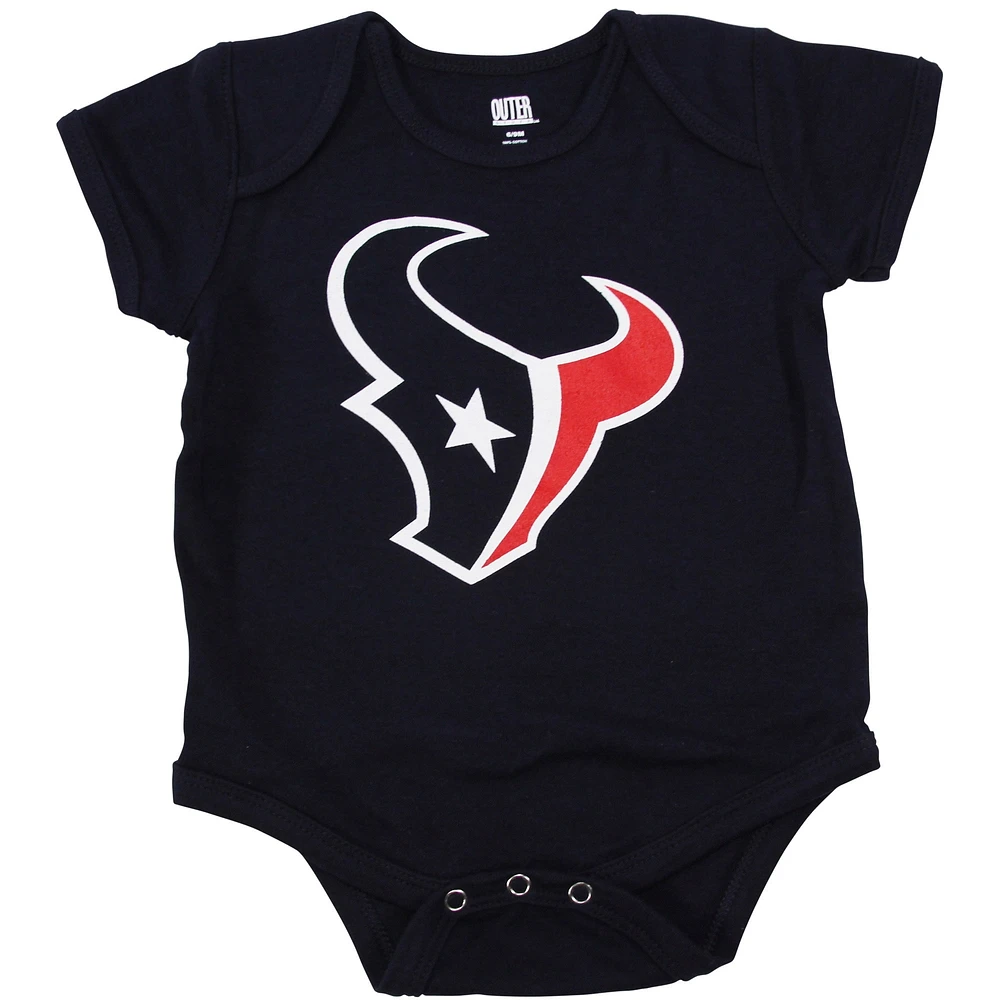 Body nouveau-né bleu marine avec logo de l'équipe Houston Texans