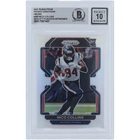 Nico Collins Houston Texans Autographed 2021 Panini Prizm Rookie Variations Prizm #V-360 Beckett Fanatics Witnessed Authenticated 10 Rookie Card