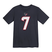 T-shirt Nike préscolaire C.J. Stroud bleu marine avec nom et numéro du joueur des Houston Texans