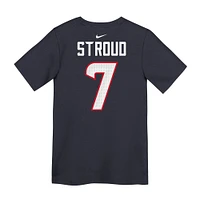 T-shirt Nike préscolaire C.J. Stroud bleu marine avec nom et numéro du joueur des Houston Texans