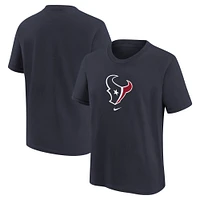 T-shirt Nike bleu marine avec logo de l'équipe des Houston Texans pour enfants d'âge préscolaire