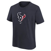 T-shirt Nike bleu marine avec logo de l'équipe des Houston Texans pour enfants d'âge préscolaire