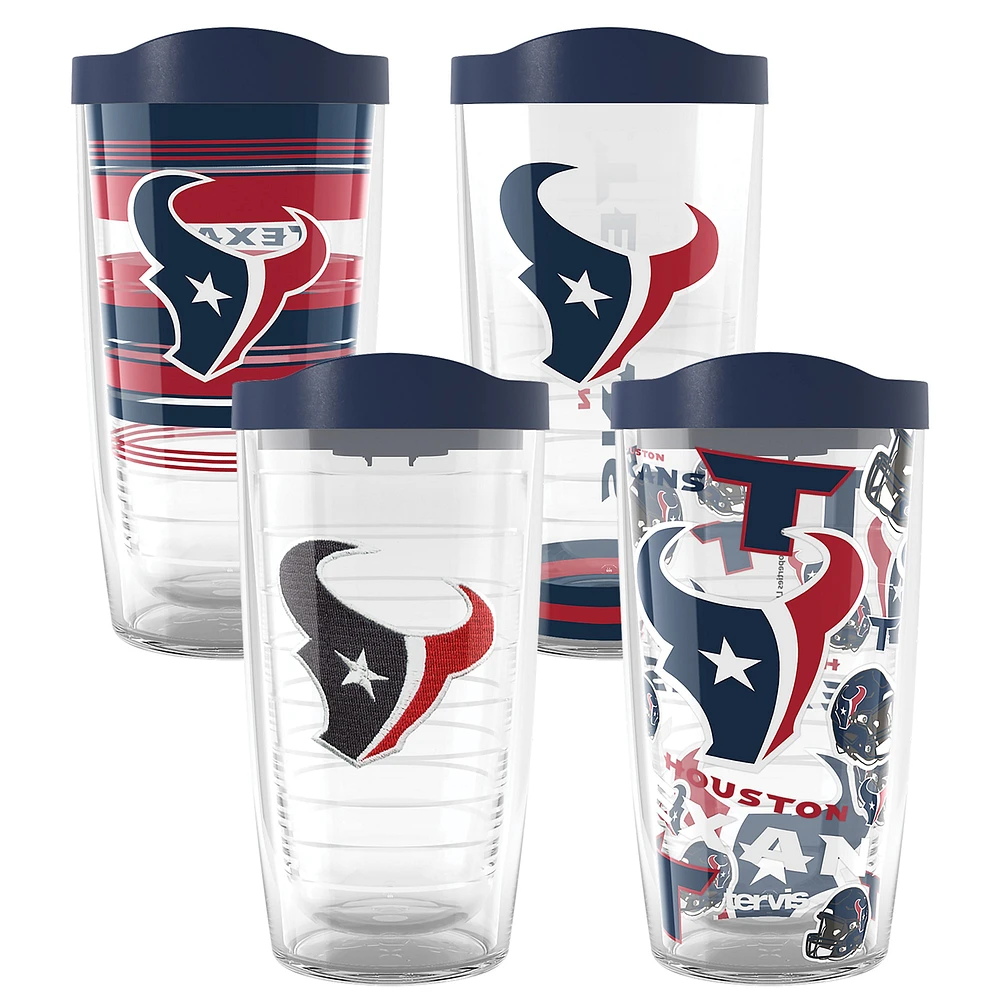 Tervis Houston Texans paquet de quatre 16oz. Ensemble de gobelets classiques