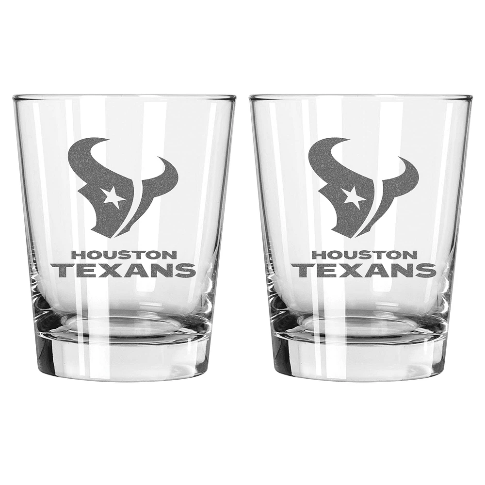 The Memory Company Houston Texans 2-Pack 15oz. Ensemble de verres à l'ancienne double