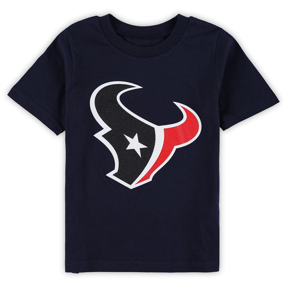 T-shirt bleu marine avec logo principal des Houston Texans pour tout-petit