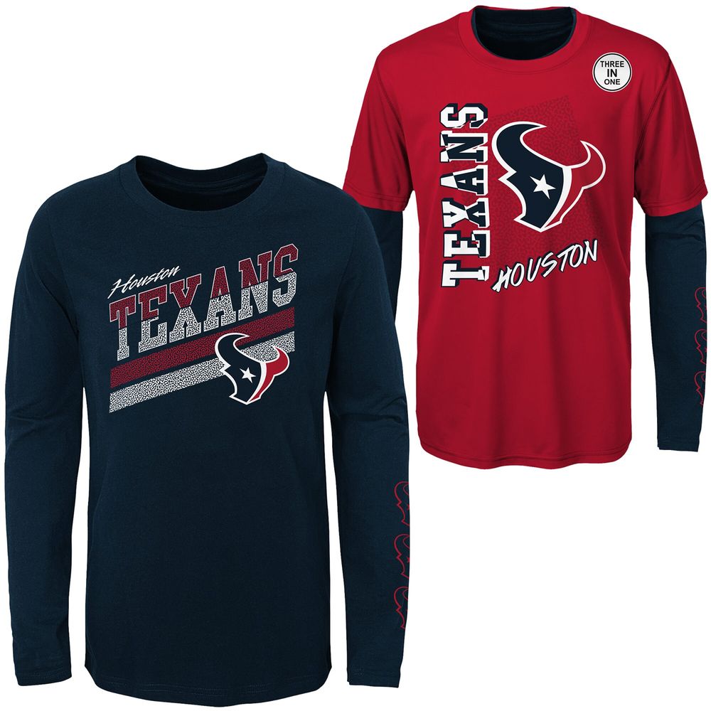 Outerstuff Houston Texans Youth Team Logo T-Shirt - Navy Blue