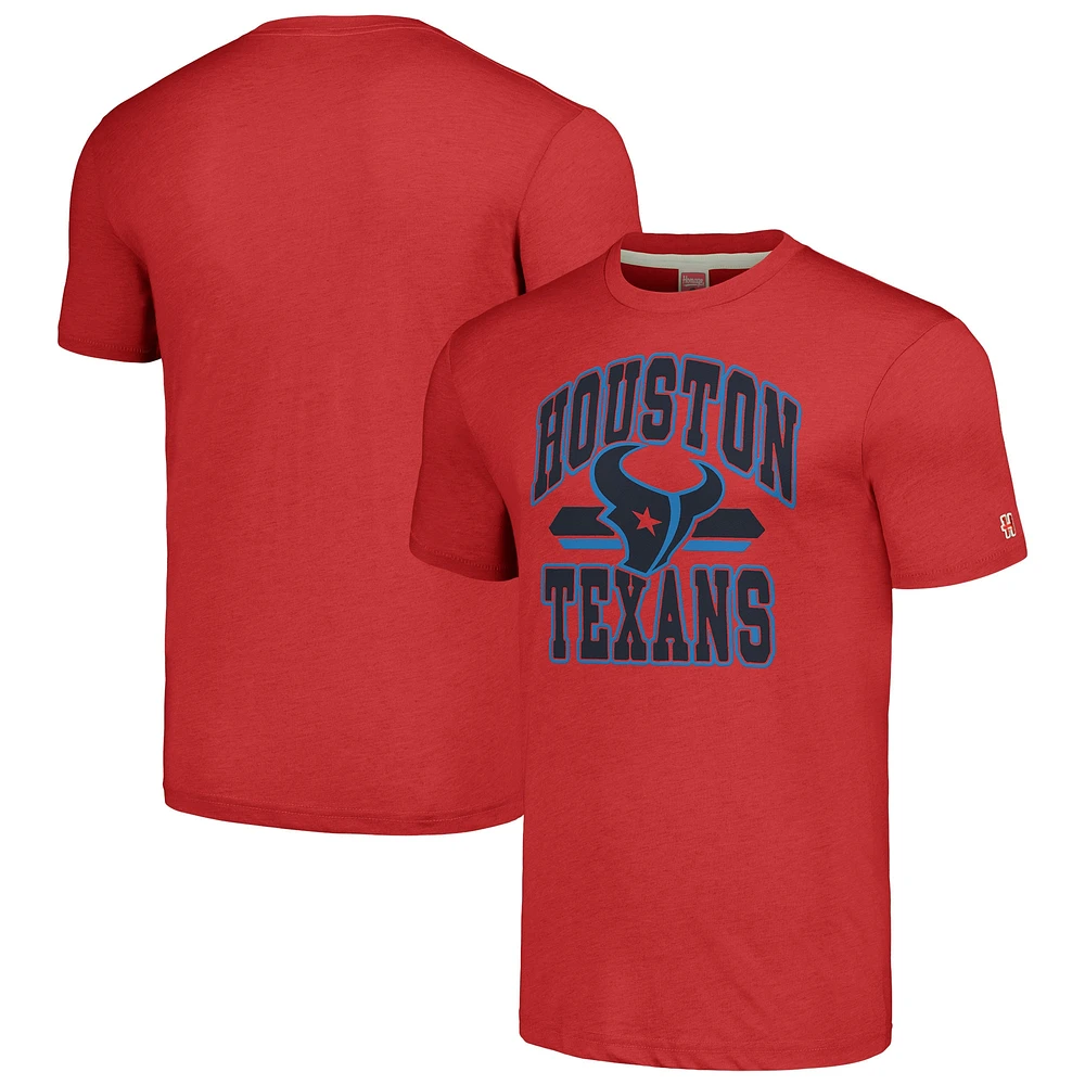 T-shirt à trois mélanges unisexe Hommage Rouge Houston Texans Color Rush Banner