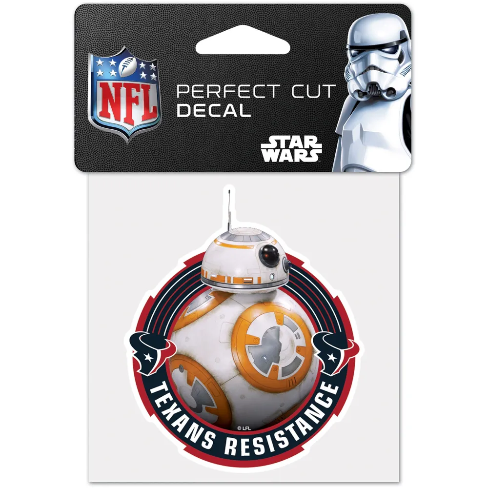 Décalque BB-8 de coupe parfaite de WinCraft Houston Texans 4'' x 4''