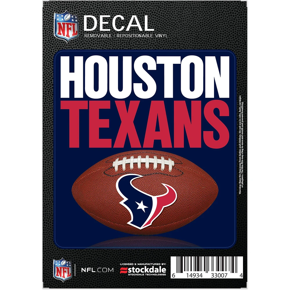 WinCraft Houston Texans 5'' x 6'' All Surface Decal