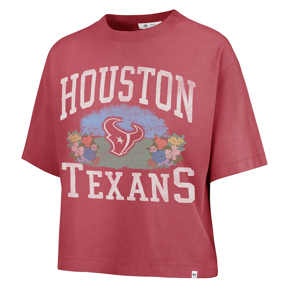 T-shirt court rouge clair '47 Florentina Montauk des Houston Texans pour femme