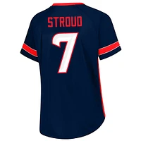 Women's Fanatics C.J. Stroud Navy Houston Texans Plus Name & Number Lace-Up T-Shirt