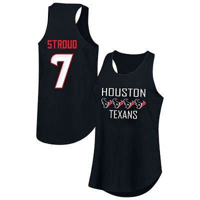 Women's Fanatics C.J. Stroud Navy Houston Texans Plus Name & Number Tank Top