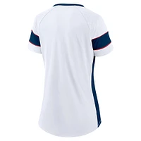 Women's Fanatics  White Houston Texans Block Party Athena Lace-Up Top