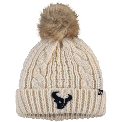 Houston Texans '47 Women's Meeko Cuffed Knit Hat With Pom - Cream