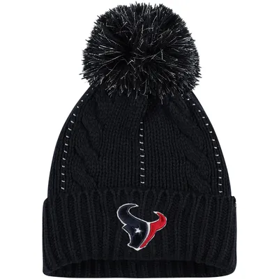 Houston Texans '47 Women's Bauble Cuffed Knit Hat with Pom - Navy