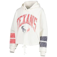 Women's '47 Oatmeal Houston Texans Harper Pullover Hoodie