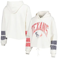 Women's '47 Oatmeal Houston Texans Harper Pullover Hoodie