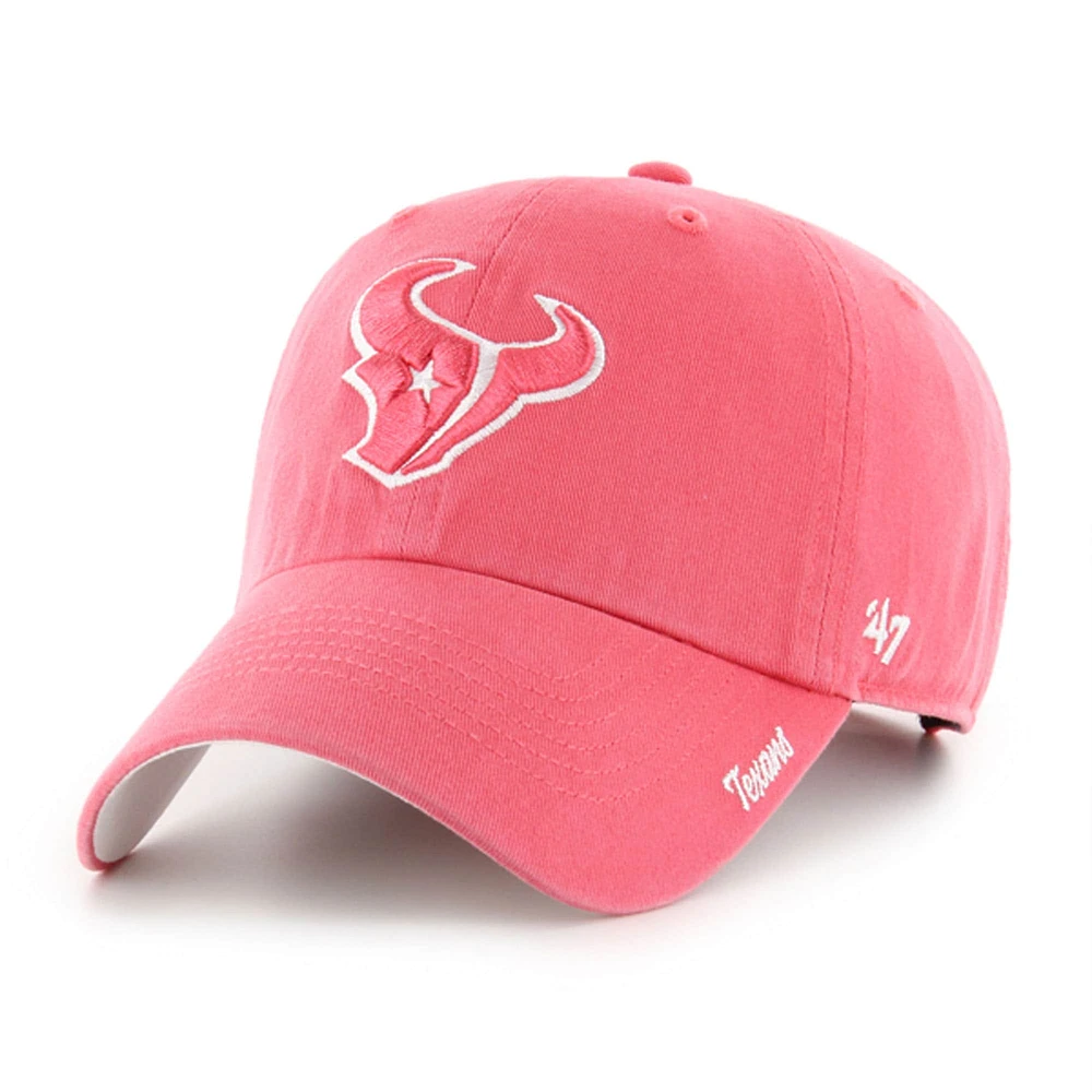 Casquette ajustable Luminance Cheer Clean Up pour femme '47 Red Houston Texans