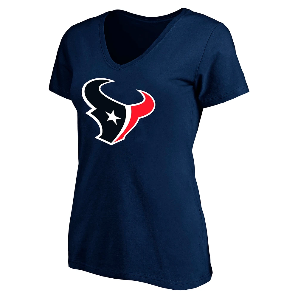 Women's C.J. Stroud Navy Houston Texans Plus Fair Catch Name & Number Scoop Neck T-Shirt