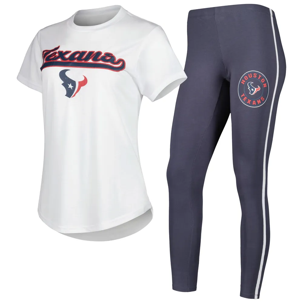 Lids Houston Texans Concepts Sport Women's Sonata T-Shirt & Leggings Sleep  Set - White/Charcoal
