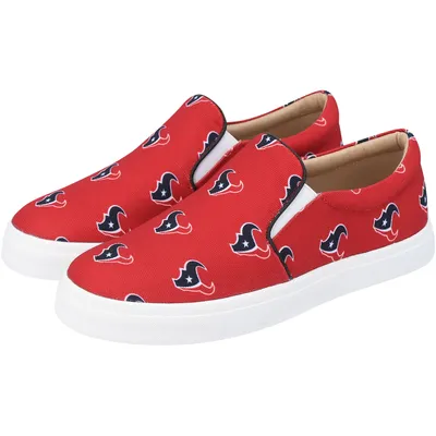 Houston Texans Cuce Women's Allover Print Slip-On Shoe - Red