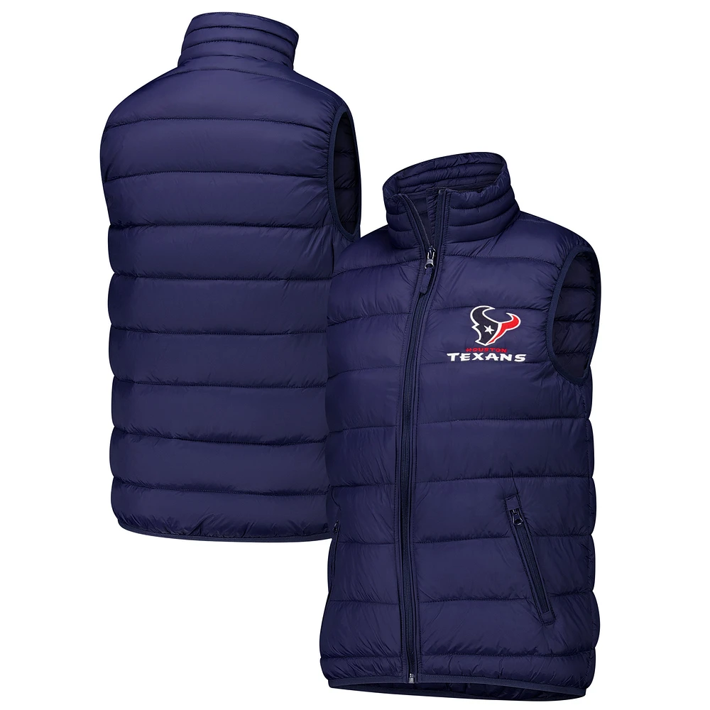 Women's  Dunbrooke Navy Houston Texans Alberta Full-Zip Vest