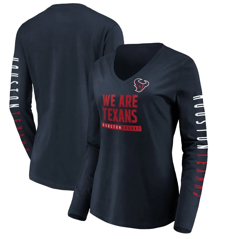 Lids Houston Texans Fanatics Branded Women's Slogan V-Neck Long