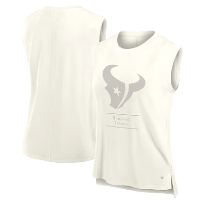 Débardeur Fanatics pour femme, crème, Houston Texans Studio Embrace
