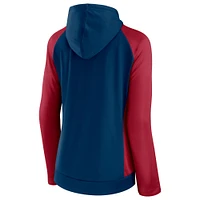 Women's Fanatics Navy/Red Houston Texans End Around Lightweight Raglan Full-Zip Hoodie Jacket