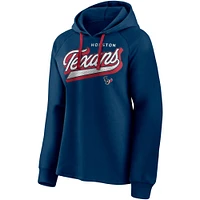 Pull Fanatics Navy Houston Texans First Contact pour femmes - Sweat à capuche