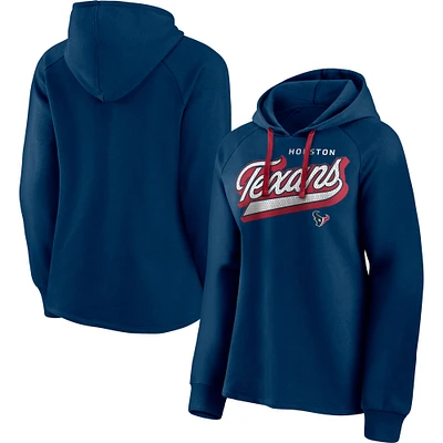 Women's Fanatics Navy Houston Texans First Contact Pullover - Hoodie