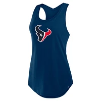 Women's Fanatics Navy Houston Texans Iron Fan Tank Top