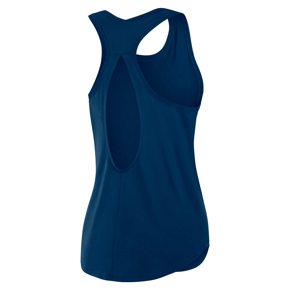 Women's Fanatics Navy Houston Texans Iron Fan Tank Top