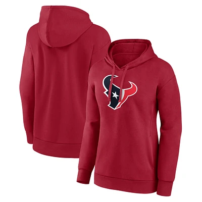 Women's Fanatics  Red Houston Texans Primary Logo Pullover Hoodie