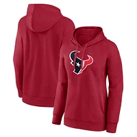 Women's Fanatics  Red Houston Texans Primary Logo Pullover Hoodie