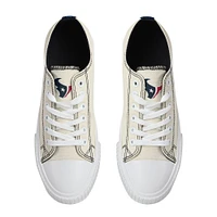 Women's FOCO Cream Houston Texans Low Top Canvas Shoes