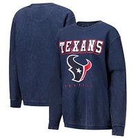 Women's G-III 4Her by Carl Banks Navy Houston Texans Comfy Cord Pullover Sweatshirt