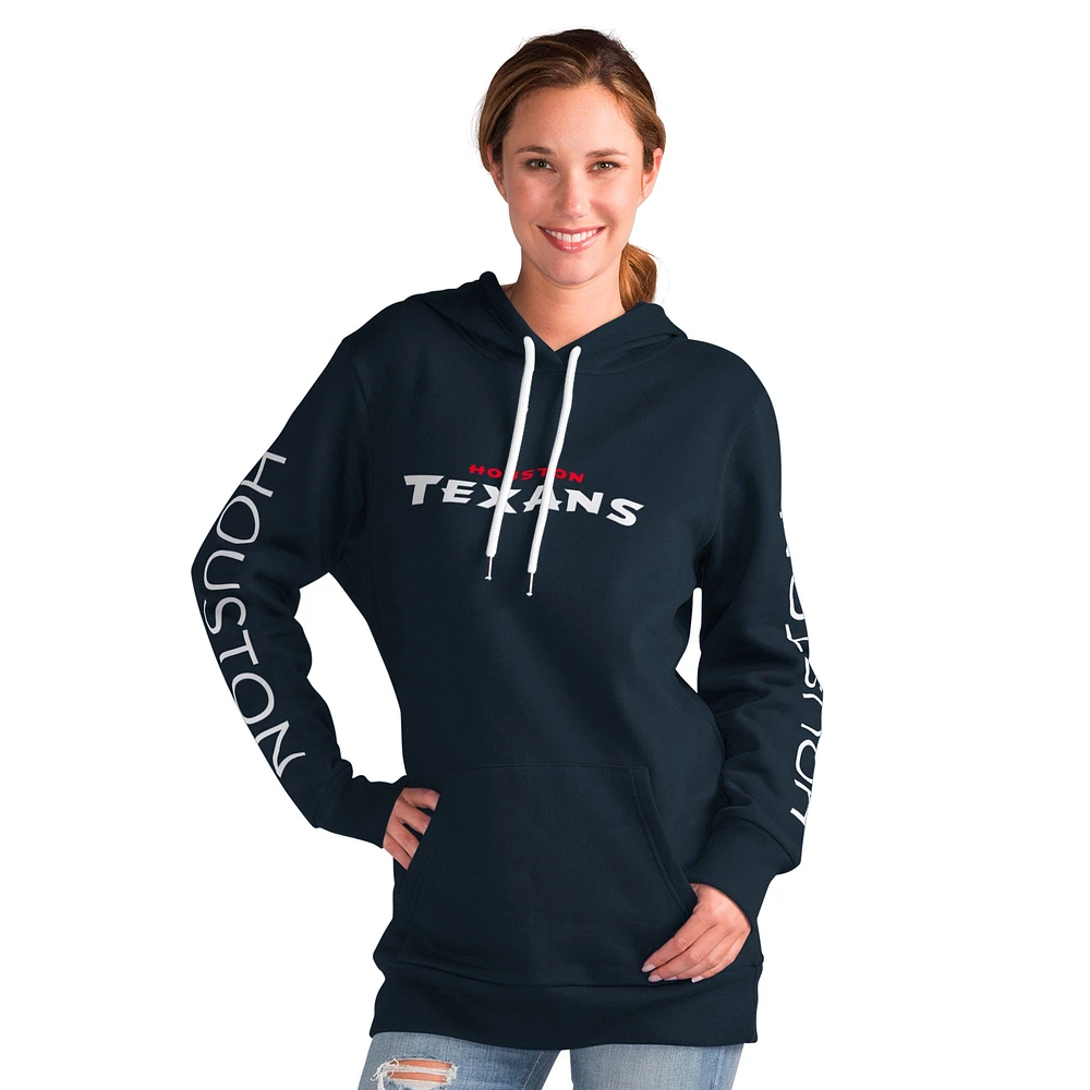 Sweat à capuche G-III 4Her pour femme par Carl Banks bleu marine Houston Texans Extra Inning