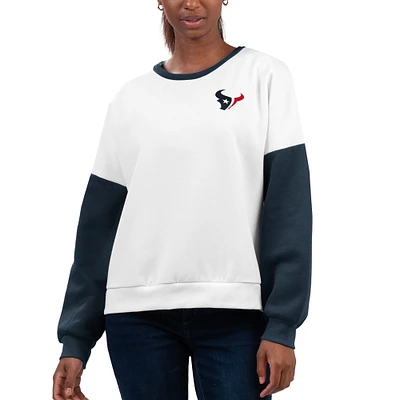 Sweat-shirt blanc G-III 4Her par Carl Banks pour femmes des Houston Texans A-Game