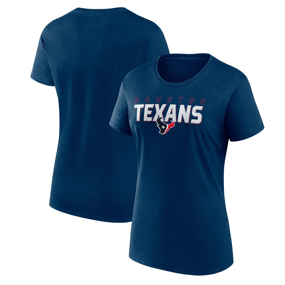 Women's Logo Athletic Navy Houston Texans Lean T-Shirt