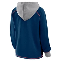 Sweat à capuche col en V polaire bleu marine Houston Texans Boom pour femme