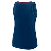 Débardeur col V Stellar Win bleu marine pour femme, grande taille